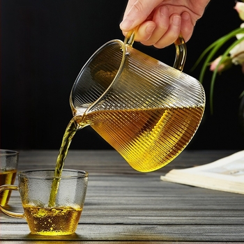 Hőálló boroszilikát üvegből készült tea szűrővel ellátott pohár, japán stílusú otthoni használatra