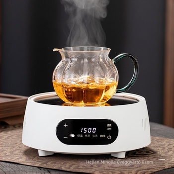 Gongfu teás pohár üvegből, plum virágos csíkokkal, teákészlet-kiegészítők, tea szeparátor, hőálló üveg