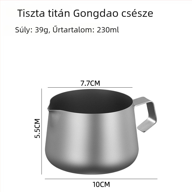Kültéri utazó teáskészlet tiszta titánból, elválasztóval, Gongfu teáscsészével, szűrővel és szitával