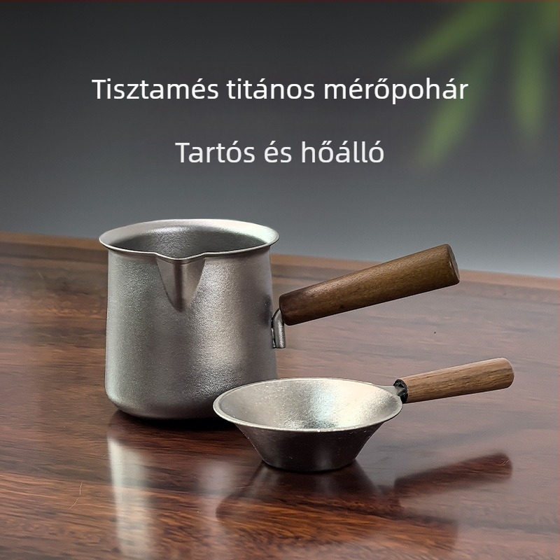 Tiszta titánium teáskészlet, hordozható és hőszigetelt, üzleti irodához és kültéri tea készítéséhez, kiváló minőségű méltányos csésze, új kínai stílus