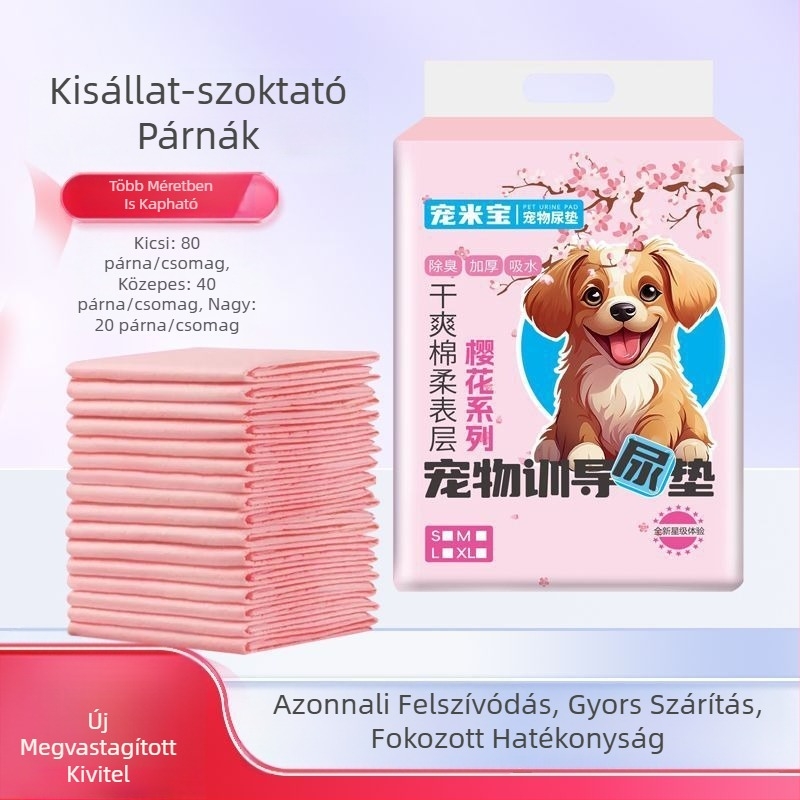 Pamutból készült vastag nedvszívó kutyapelenka dezodoráló hatással