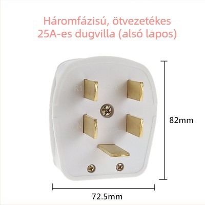 86 típusú falra szerelt hálózati aljzat 440V, háromfázisú ötpólusú ipari aljzat, 16A/25A, 380V ötvezetékes klímaberendezés dugó