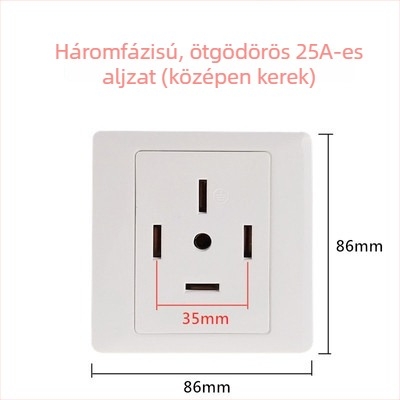 86 típusú falra szerelt hálózati aljzat 440V, háromfázisú ötpólusú ipari aljzat, 16A/25A, 380V ötvezetékes klímaberendezés dugó
