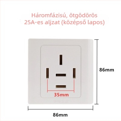 86 típusú falra szerelt hálózati aljzat 440V, háromfázisú ötpólusú ipari aljzat, 16A/25A, 380V ötvezetékes klímaberendezés dugó