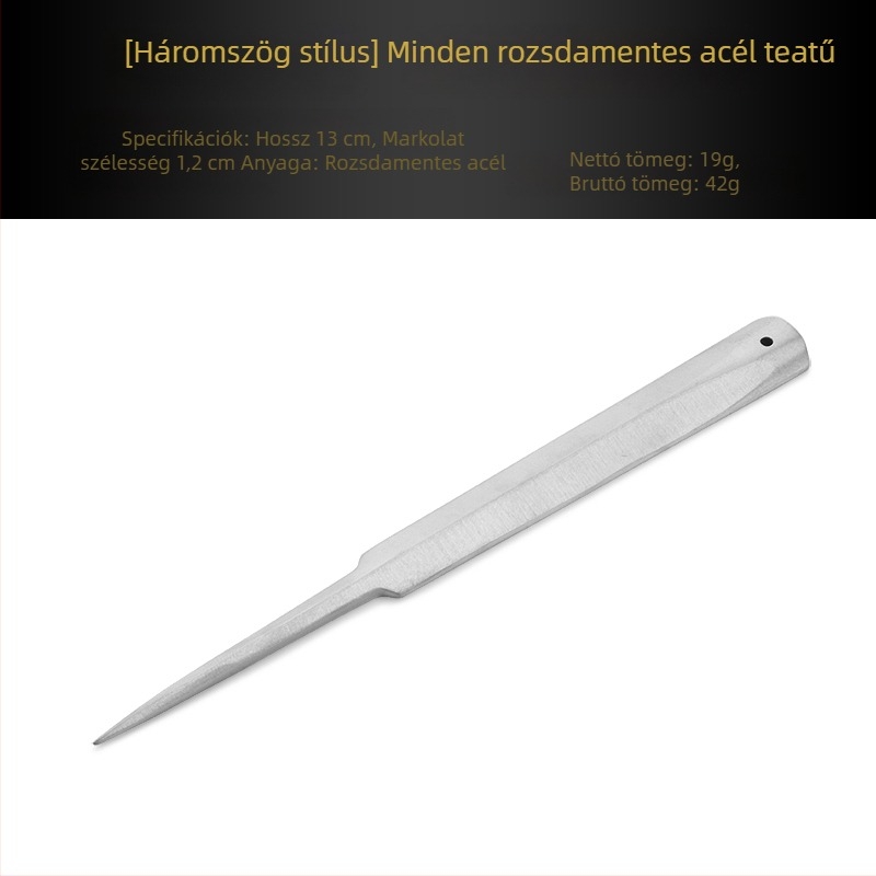 Rozsdamentes acél teás eszközök: teázó tű, teás kés, Pu'er tea tégla nyitó, te konusz, te tégla, te osztó eszköz