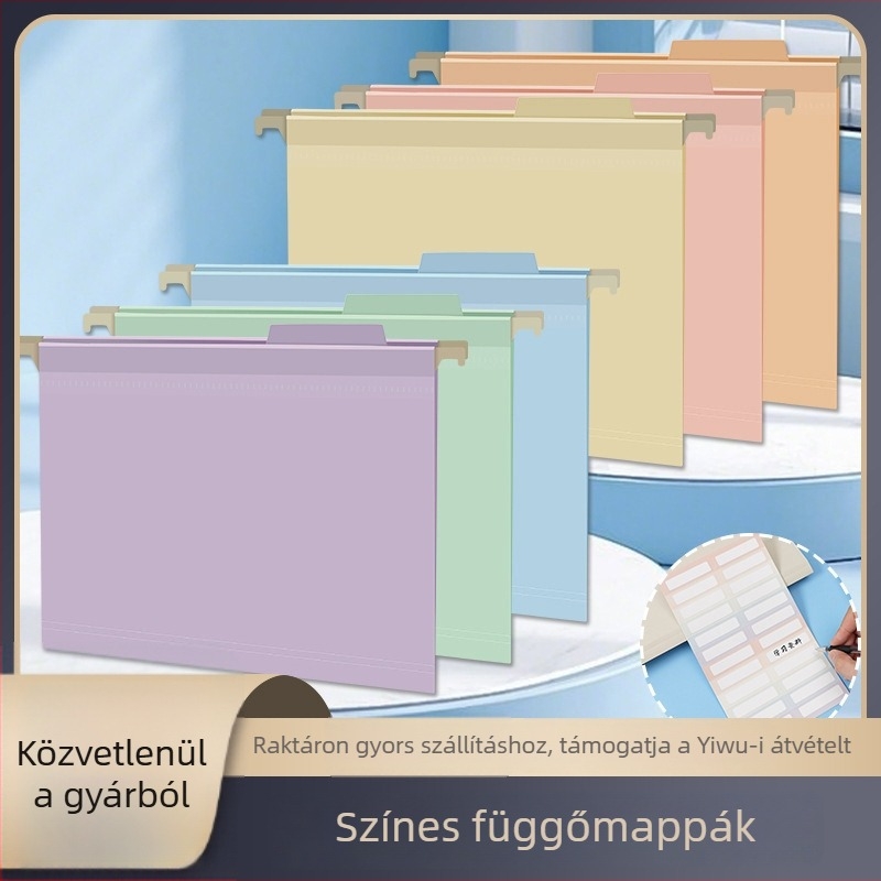 Morandi színű vastag A4-es függő fájlklips, gyorskioldó, klipsz a rendezéséhez, sálak tároló doboz