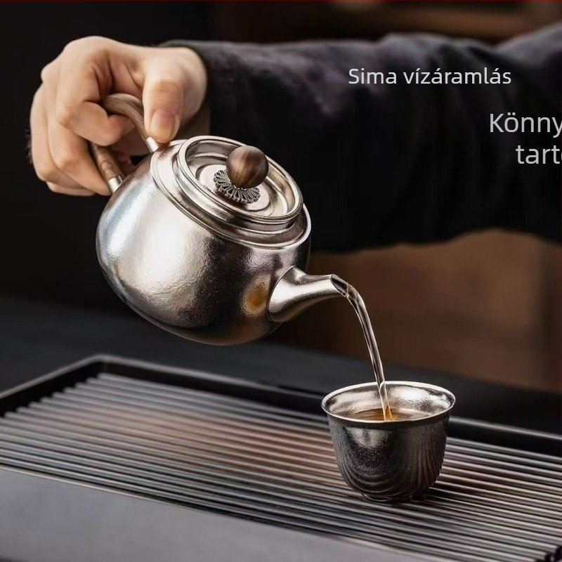 Tiszta titánból készült teáskészlet Kung-Fu tea szertartáshoz, otthoni és kültéri használatra, prémium luxus ajándék