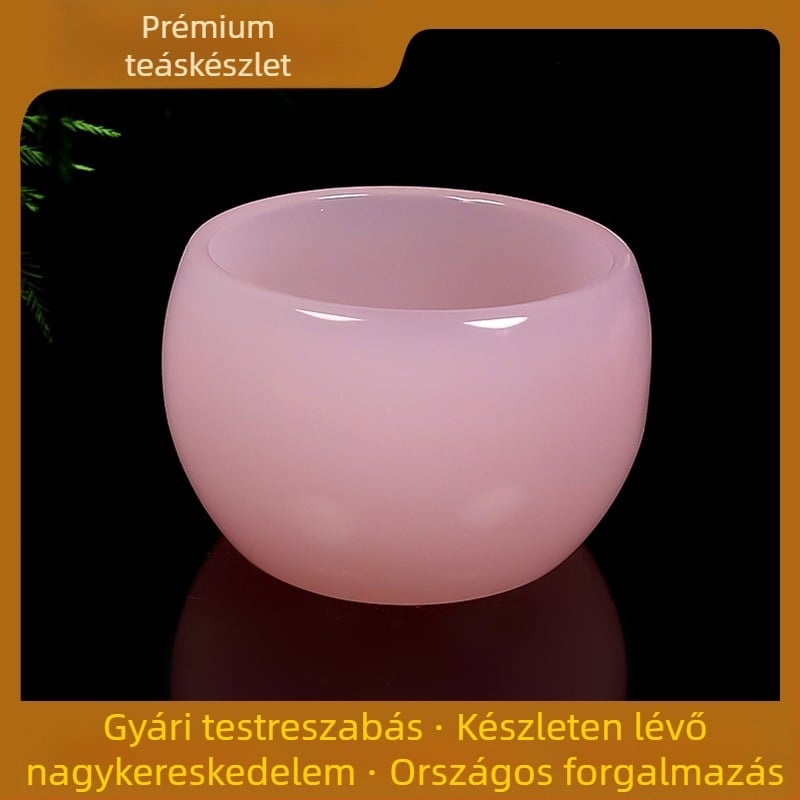 Jade porcelán és üveg teáscsésze sekély peremmel, kung-fu tea, otthoni használatra, kiváló ajándék