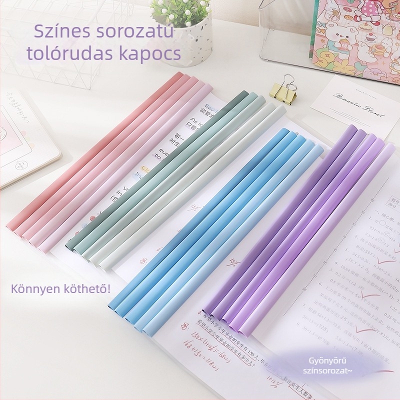 Morandi színű egyoldalas A4-es dokumentumtartó, tekerő-klippel, átlátszó, megerősített, diákoknak