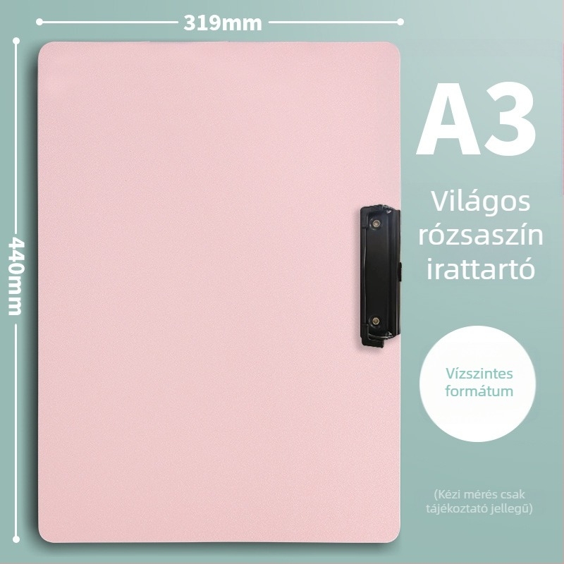A3-as rajztábla klipekkel – vázlat- és íráscélú tábla, fájlklipsz, 8K nagy támasztódeszka