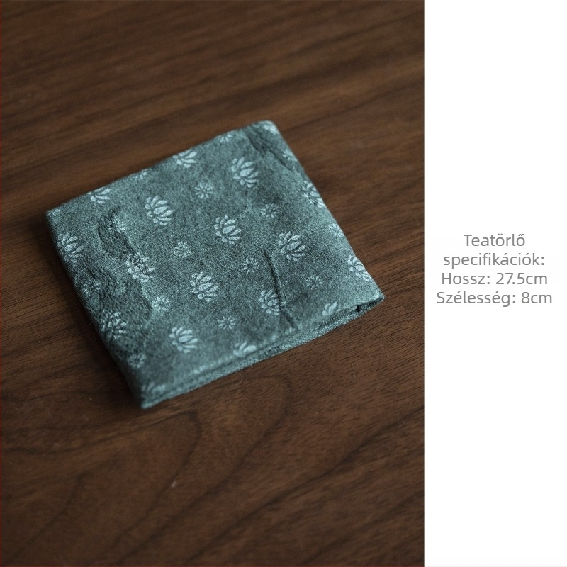 Vintage-stílusú jacquard pamut–len tea towel, égett virág mintával, nedvszívó kétoldalas asztalterítő, tisztító kendő, teáskanna kendő, teakészlet kiegészítők