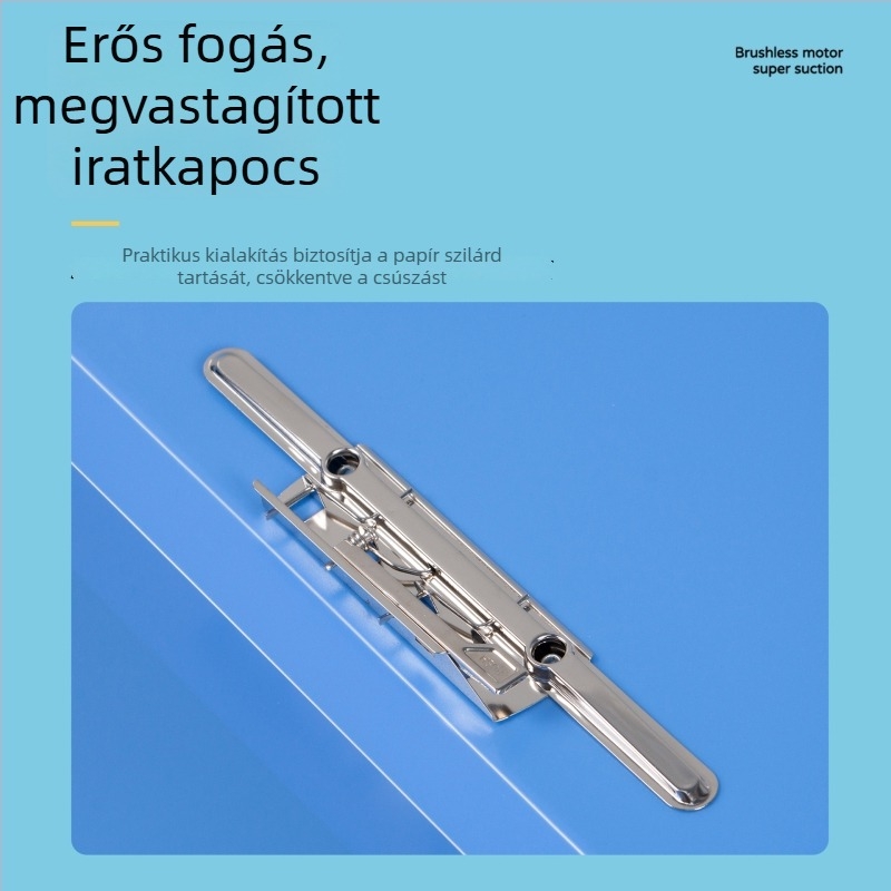 Elegant A4-es PP dokumentumtartó erős szorítóval, diákok és tanárok számára a vizsgadolgozatok és dokumentumok rendezéséhez