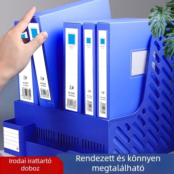 A4-es méretű irattároló doboz, műanyag, nagy kapacitású, személyzeti dokumentumok tárolására, iroda