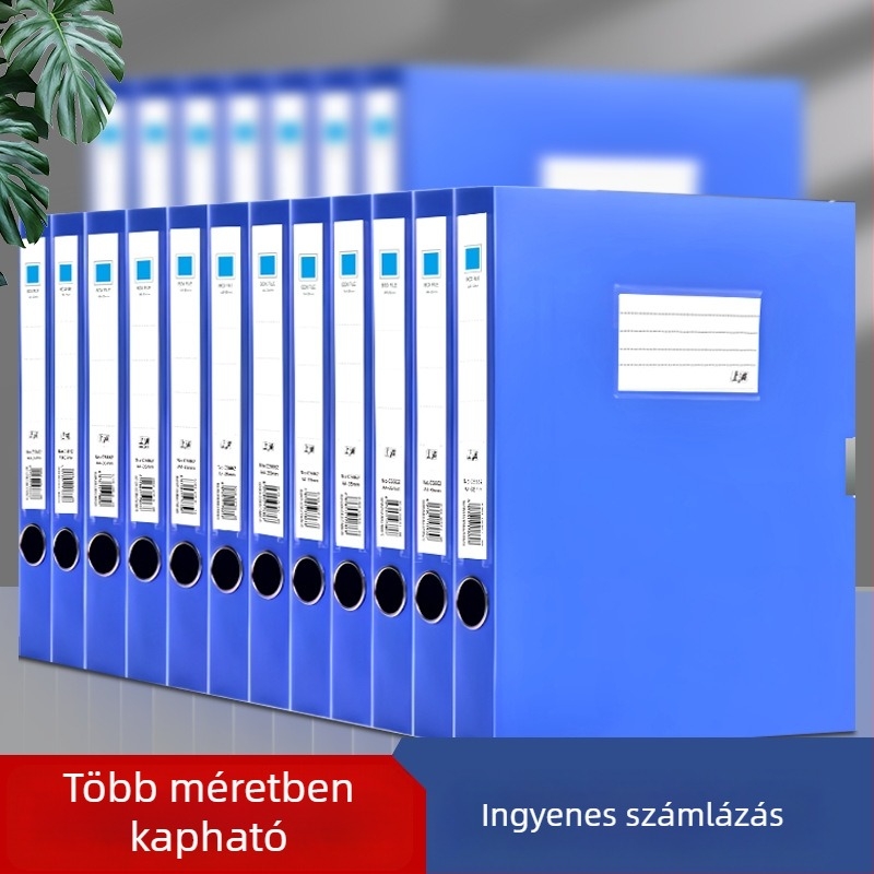 A4-es méretű irattároló doboz, műanyag, nagy kapacitású, személyzeti dokumentumok tárolására, iroda