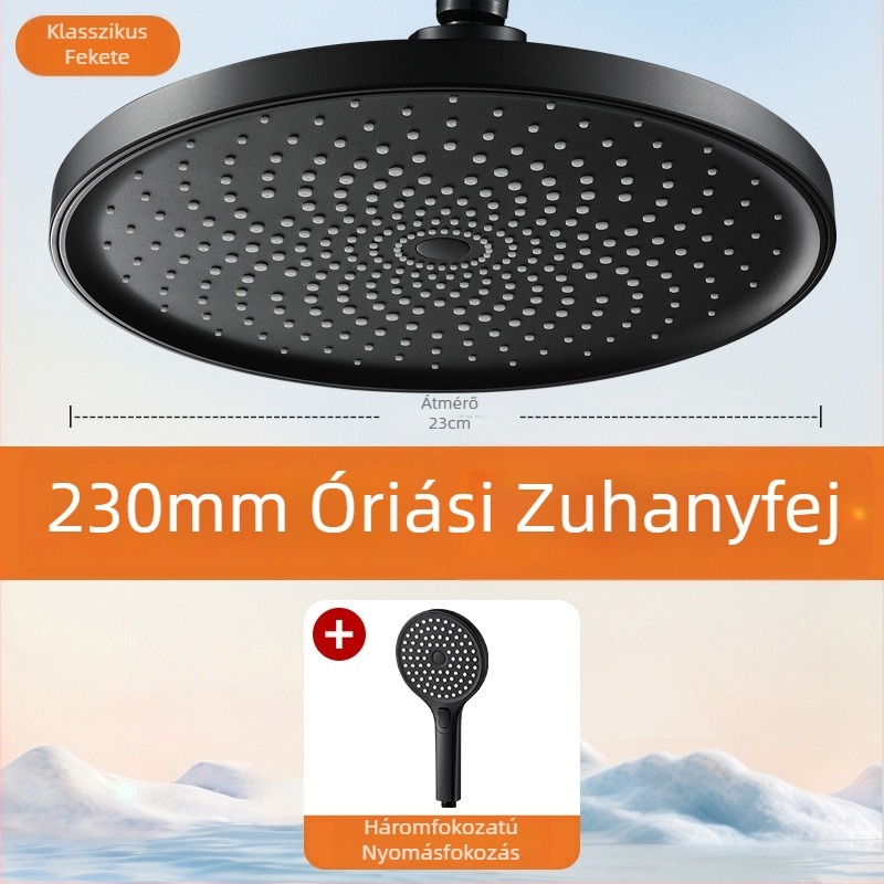 Magas nyomású esőzuhany fej egyetlen panellel, ultra-nagy lyukakkal és erős vízsugárral