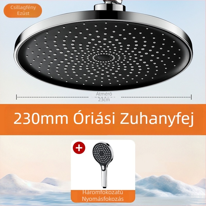 Magas nyomású esőzuhany fej egyetlen panellel, ultra-nagy lyukakkal és erős vízsugárral