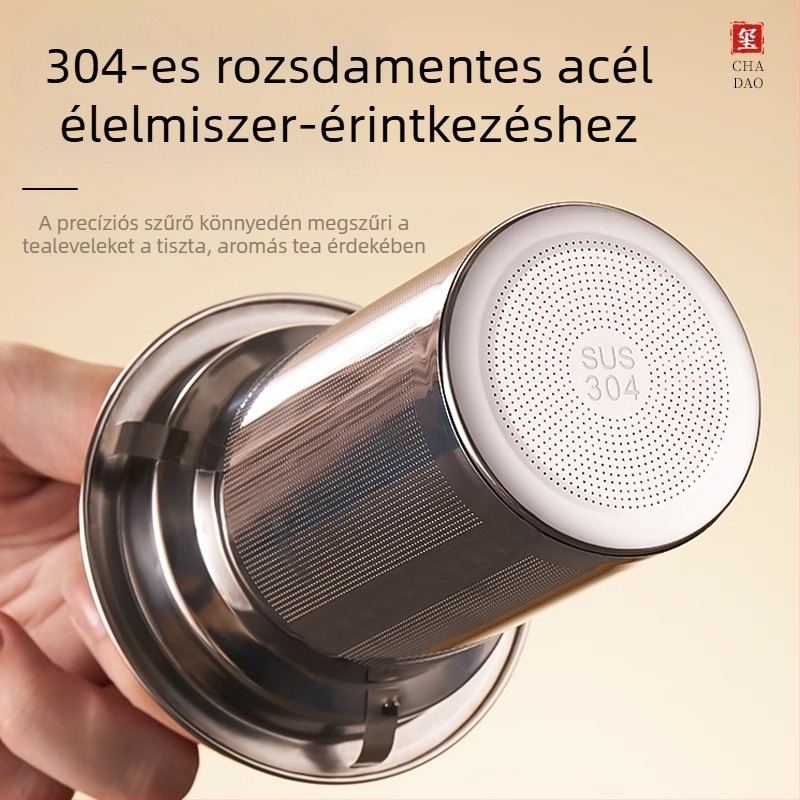 Nagy kapacitású üveg teáskanna otthoni használatra, tea és víz elválasztó rendszerrel, hőálló, vastított üveg