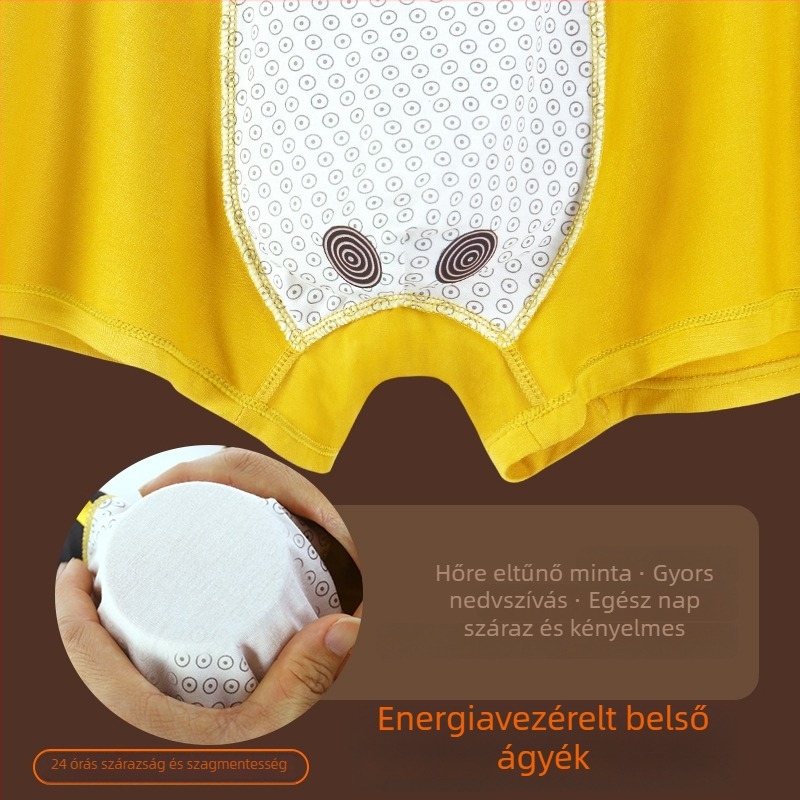HOT mágneses hőmérséklet-szenzor technológiájú férfi boxerek, lélegzők, négy évszakos, ajándékdobozos
