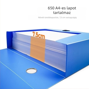 A4-es megerősített irattartó doboz, 55 mm-es gerinc, műanyag dokumentumtároló doboz