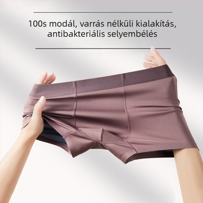 100 darab modál férfi alsónemű ajándékdoboza, középmagas derekú boxer briefek