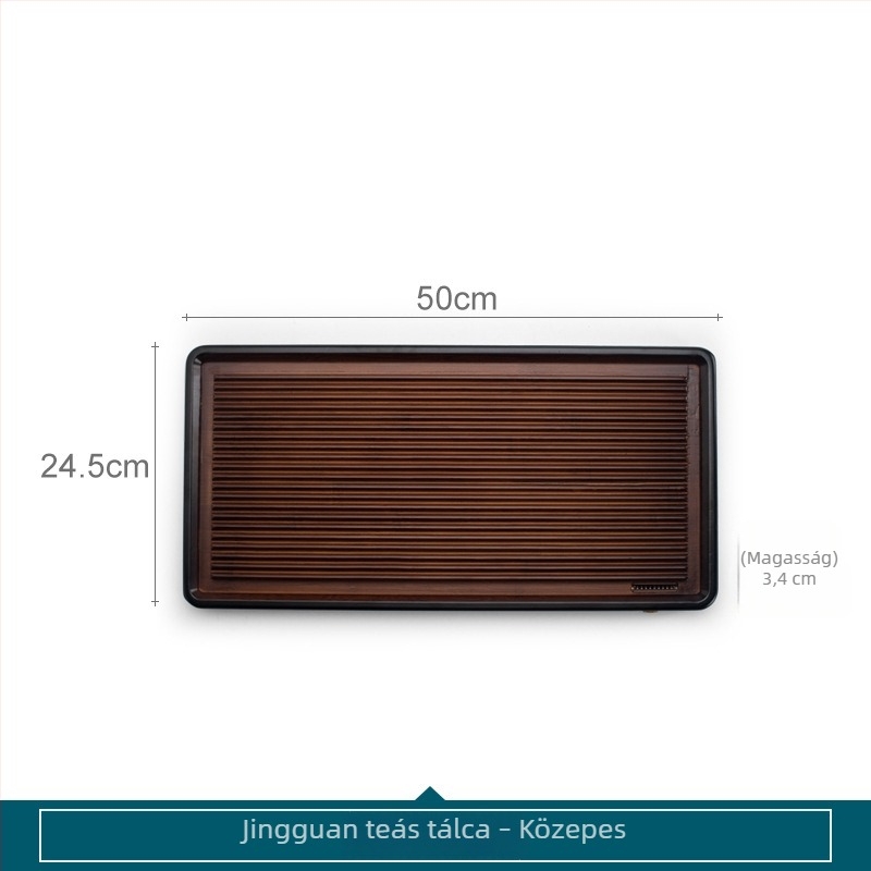 Bambusz teás tálca otthonra és az irodába, kompakt lefolyó tálca teának, modern minimalista dizájn, könnyed luxus