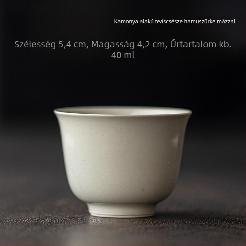 Kézzel készített porcelán teáscsésze növényi hamu mázzal, aromás teáscsésze, kis antik stílusú teakeverő csésze házigazdáknak és vendégeknek