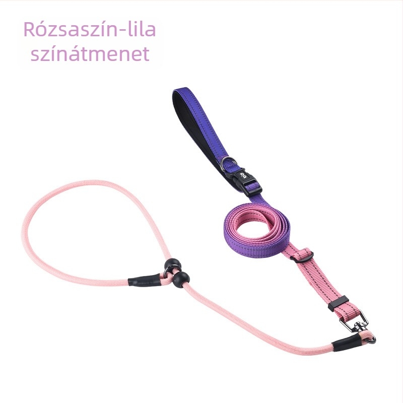 Kéz nélküli kutya póráz cross-body övvel – nylonból készült, fényvisszaverő csíkkal, multifunkcionális