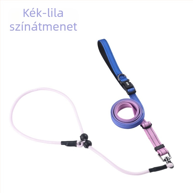 Kéz nélküli kutya póráz cross-body övvel – nylonból készült, fényvisszaverő csíkkal, multifunkcionális