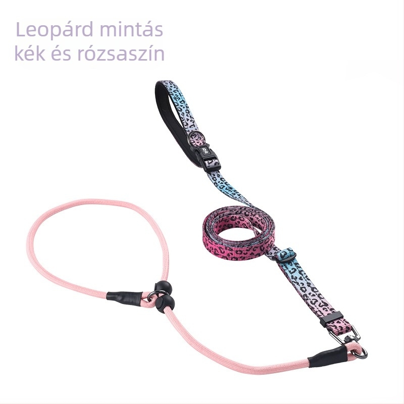 Kéz nélküli kutya póráz cross-body övvel – nylonból készült, fényvisszaverő csíkkal, multifunkcionális