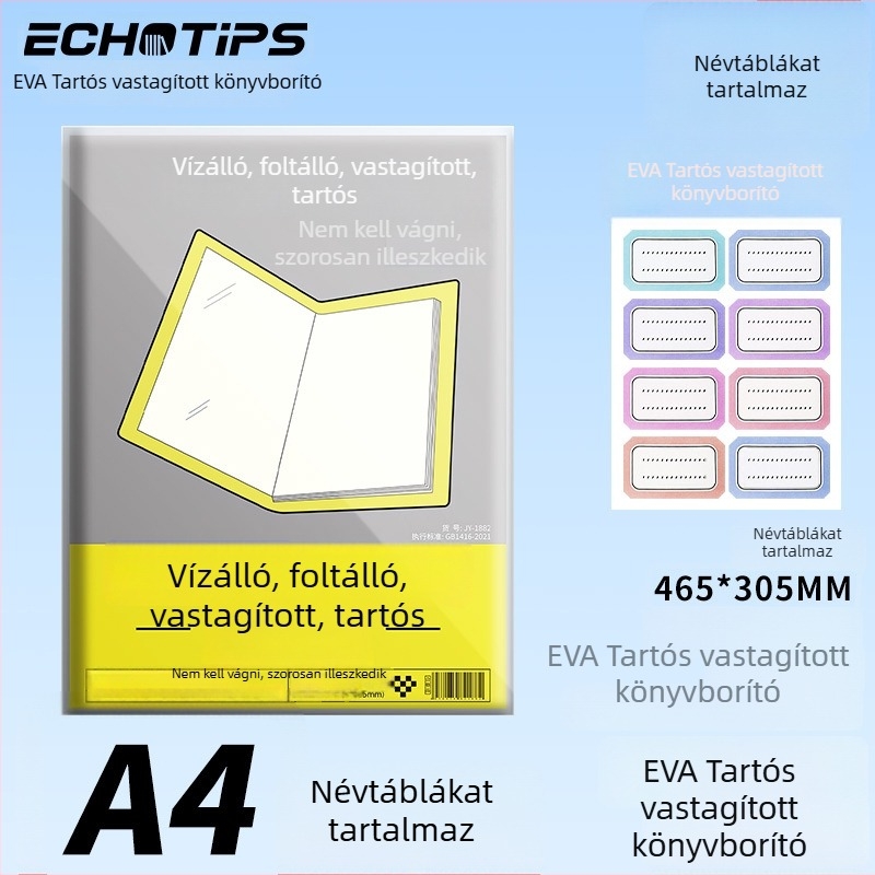 Ika Átlátszó matt öntapadós könyvborító B5 és A4 méretekhez, vízálló és szennyeződésmentes védőfólia, általános- és középiskolások számára