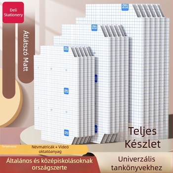 Deli 70567 Öntapadó átlátszó matt könyvborító, A4 méret, PVC, vízálló