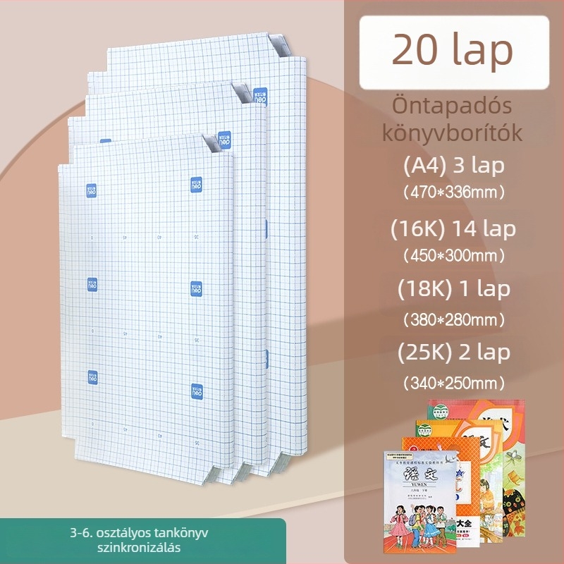 Deli 70567 Öntapadó átlátszó matt könyvborító, A4 méret, PVC, vízálló