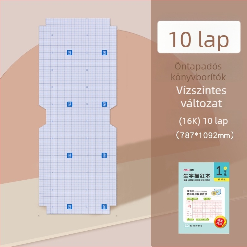 Deli 70567 Öntapadó átlátszó matt könyvborító, A4 méret, PVC, vízálló