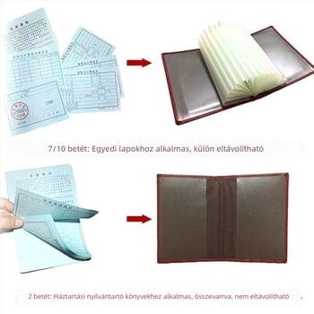 Lakóhely-regisztrációs könyv borító, kártyatartó és dokumentumvédő tok