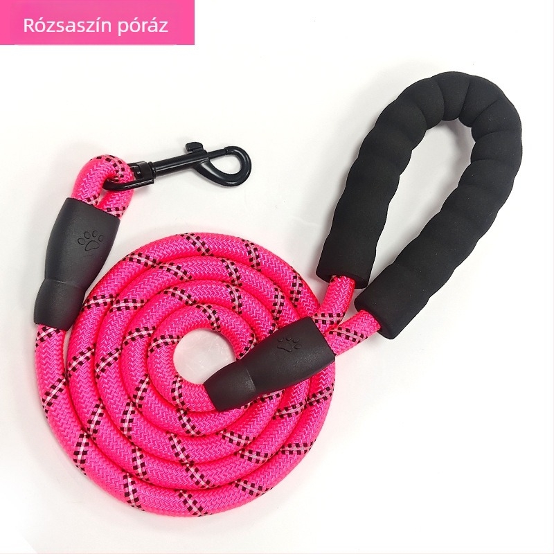 Nylon kutyapóráz, kopásálló, fényvisszaverő éjszakai kültéri sétákhoz