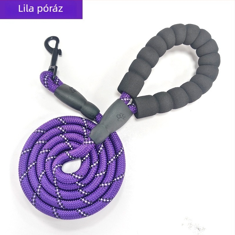 Nylon kutyapóráz, kopásálló, fényvisszaverő éjszakai kültéri sétákhoz