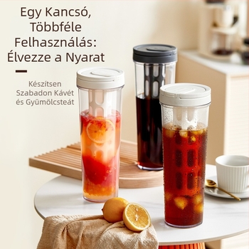 Hideg áztató kancsó fogantyúval – hőálló, kávé, tea és gyümölcstea számára, otthonra és szabadban