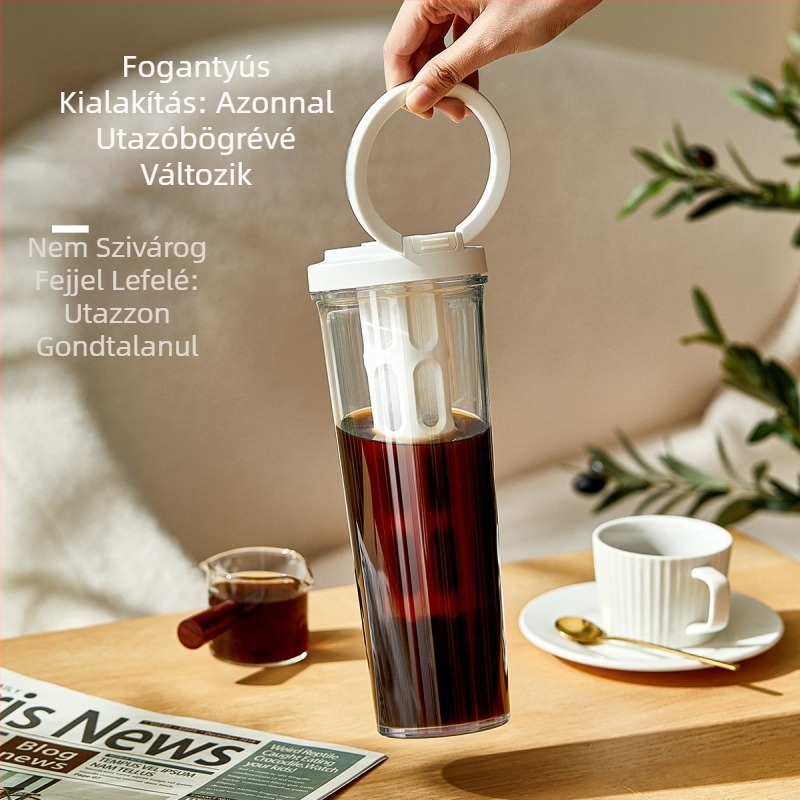 Hideg áztató kancsó fogantyúval – hőálló, kávé, tea és gyümölcstea számára, otthonra és szabadban