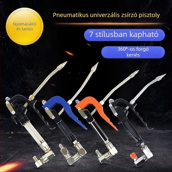 Alumínium univerzális fej nyomásos pneumatikus zsírzópisztolyhoz, kompatibilis a legtöbb zsírzópisztollyal, továbbfejlesztett kialakítás állítható fogóval vastag és vékony csatlakozókhoz