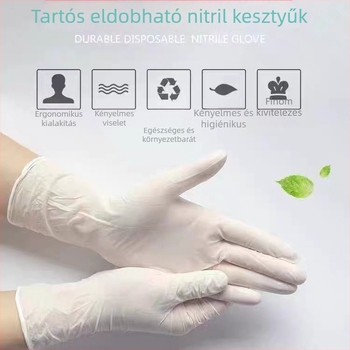 Élelmiszer-minőségű egyszer használatos kesztyűk, konyhai mosogatáshoz, vízálló és tartós, háztartási használatra