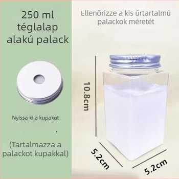 Egyszer használatos műanyag italosüveg szívószálnyílással, 401–500 ml kapacitású, tej-teához, gyümölcsteához és milkshake-hez