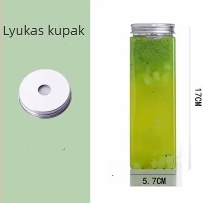 Egyszer használatos műanyag italosüveg szívószálnyílással, 401–500 ml kapacitású, tej-teához, gyümölcsteához és milkshake-hez
