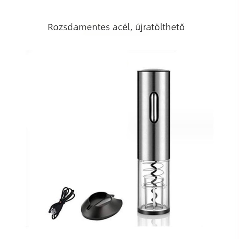 Ajándékdobozos elektromos bortynyitó készlet, négy darabos