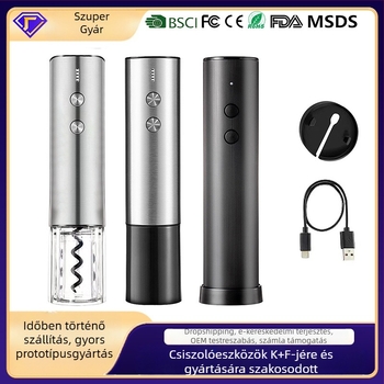 Elektromos borospalack-nyitó USB-s töltéssel, egygombos nyitás, kreatív kialakítás