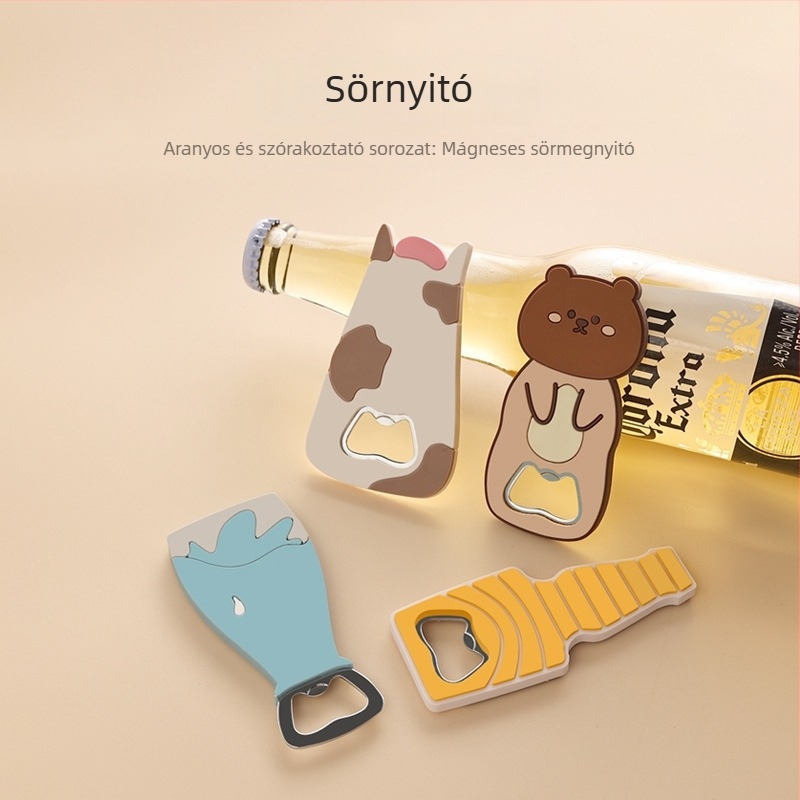 Mágneses sörnyitó, személyre szabható otthoni üvegnyitó, kreatív hűtőmágnes
