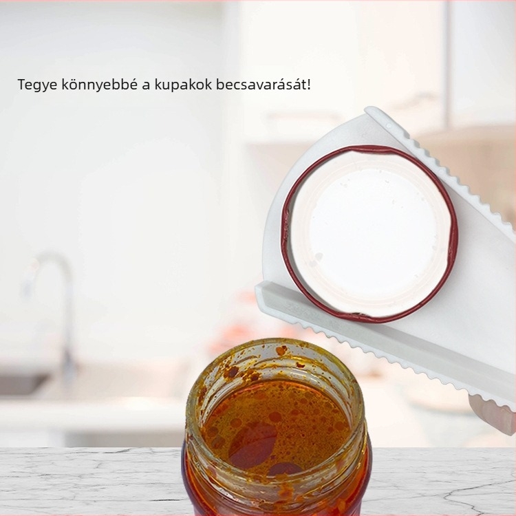 Kreatív kupaknyitó üveghez – hordozható, többfunkciós konzerv- és üvegnyitó mágneses funkcióval, ABS műanyag