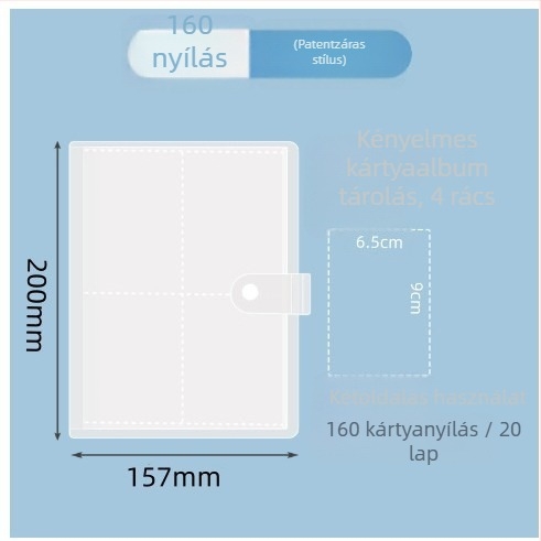 Átlátszó ékszerkártya album 3×4 rekeszekkel, 3 hüvelykes kártyáknak, kompakt Polaroid fényképalbum