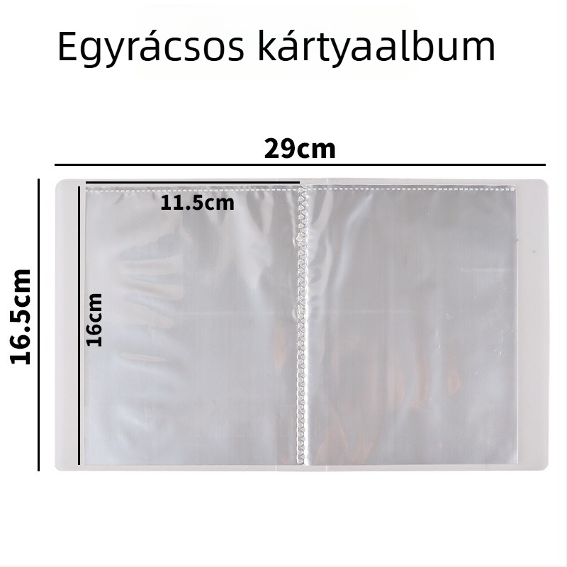 Átlátszó ékszerkártya album 3×4 rekeszekkel, 3 hüvelykes kártyáknak, kompakt Polaroid fényképalbum