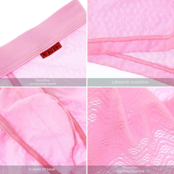 Férfi hálószövött, lélegző boxer brief – nylon, sima szövés, középmagas derék, egyszínű, OEM elérhető