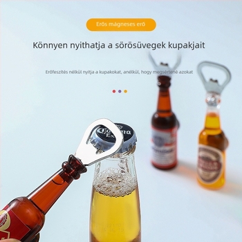 Mágneses üvegnyitó hűtőmágnessel – kreatív, személyre szabott nyitó italokhoz, kempingezéshez